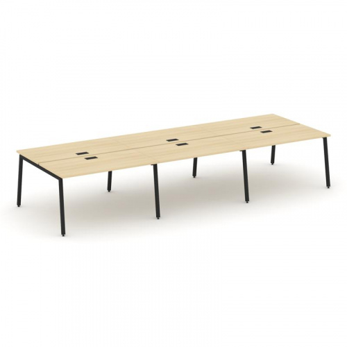 Style Project Рабочая станция 2-х сторон. SN-4A.DRS-073 Тиквуд Светлый/Металл Белый 4140*1432*750 фото 7