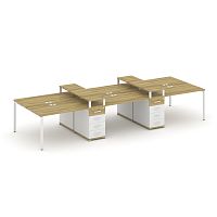 Бенч-система на 6 мест с 2 опорными тумбами Concept CN.DRS-466