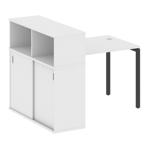 Стол офисный с шкафом-купе на П-обр. м/к Metal System Quattro 40БП.РС-СШК-3.1 фото 13 Стол офисный с шкафом-купе на П-обр. м/к Metal System Quattro 40БП.РС-СШК-3.1 фото 13