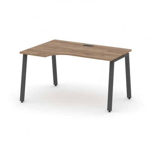 Style Project Стол рабочий эргоном. SN-6A.SPA-022(L) Антрацит/Металл Белый 1580*800/980*750 фото 26