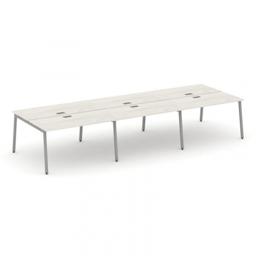 Style Project Рабочая станция 2-х сторон. SN-4A.DRS-073 Тиквуд Светлый/Металл Белый 4140*1432*750 фото 10