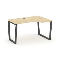 Style Project Стол рабочий эргоном. SN-6T2.SPA-002(R) Акация Лорка/Металл Антрацит/Заглушка Пластик